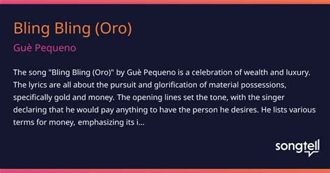 Meaning of Bling Bling (Oro) by Guè Pequeno 